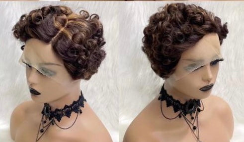 Short Cut Pixie Wig 100% Human hair Multiple Colors Available