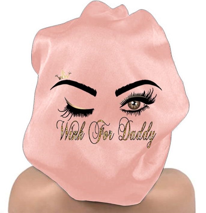 Wink For Daddy Personalized Bonnet with Edge Wrap