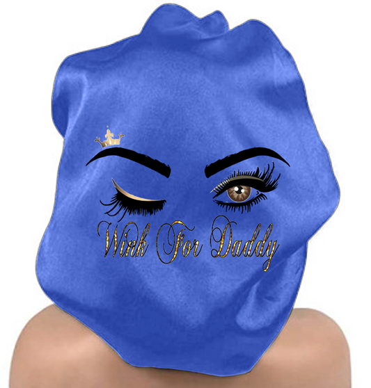 Wink For Daddy Personalized Bonnet with Edge Wrap