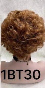 Lace Front Short Curly Human Hair Wig Multiple Colors Available